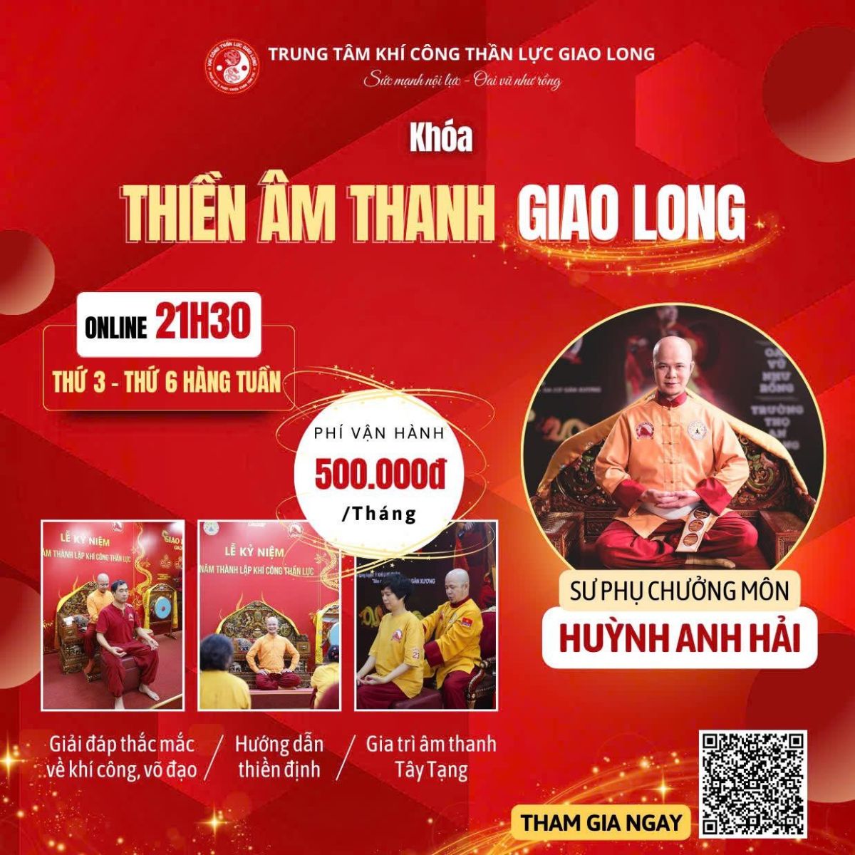 Gói tập khí công online và thiền âm thanh Giao Long – Giải pháp toàn diện cho người bận rộn và học viên ở xa