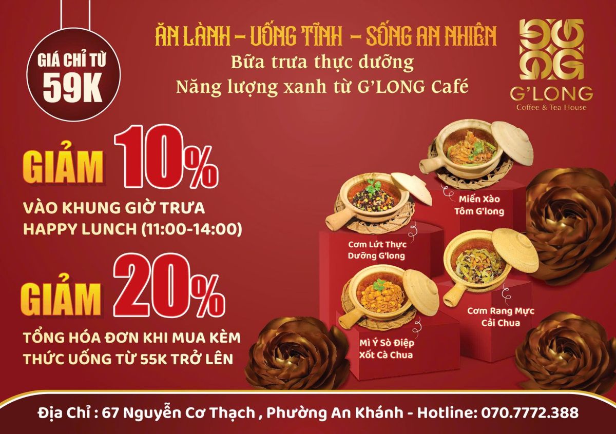 Ăn lành – uống tĩnh – sống an nhiên cùng G’Long Coffee